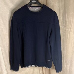 Ben Sherman Quilted Navy Sweatshirt